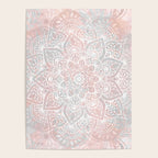 Mandala, Yoga, Love, Coral and Gray, Wall Art Boho Poster Gallery Image 4