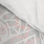 Mandala, Yoga, Love, Coral and Gray, Wall Art Boho Comforter Gallery Image 4