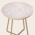 Mandala, Yoga, Love, Coral and Gray, Wall Art Boho Side Table Gallery Image 2