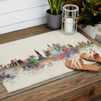 new york city skyline Outdoor Rug Gallery Image 2