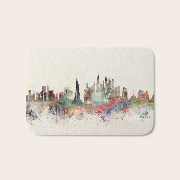 new york city skyline Bath Mat Gallery Image 1