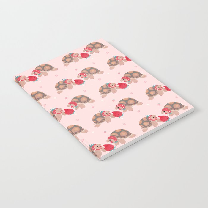 Tortoises love strawberries Notebook Gallery Image 2