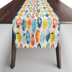 Surfboard white  Table Runner Gallery Image 1