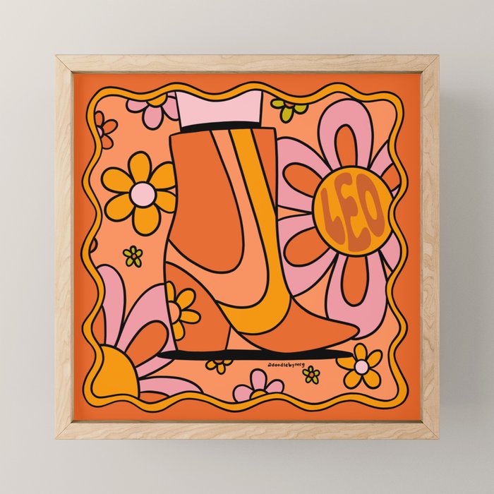 Leo Groovy Mini Art Print Gallery Image 1