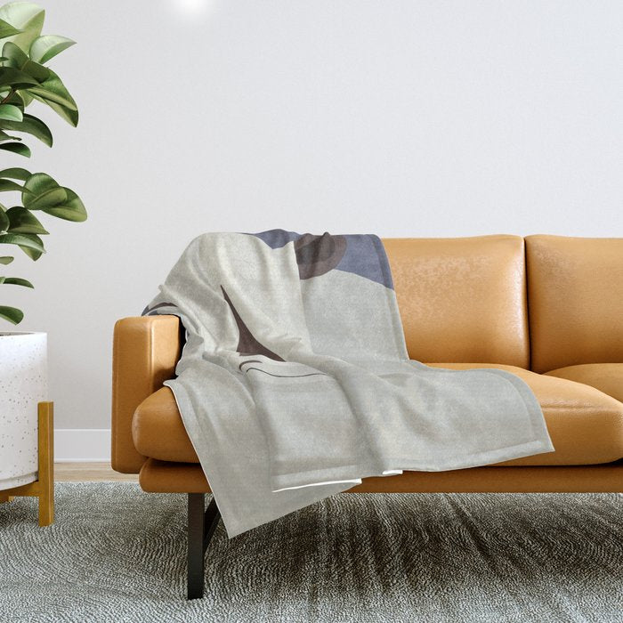 Rhinoceros, Animal Portrait Throw Blanket Gallery Image 1