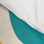 Palm Springs Mid Century Modern Abstract Pattern Orange Mustard Teal Cream Comforter Gallery Image 4