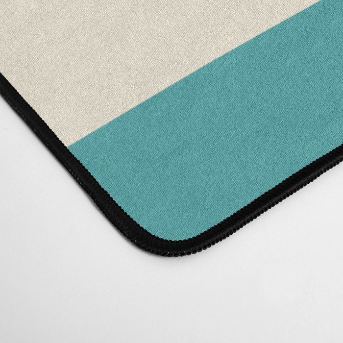 Palm Springs Mid Century Modern Abstract Pattern Orange Mustard Teal Cream Desk Mat Gallery Image 4