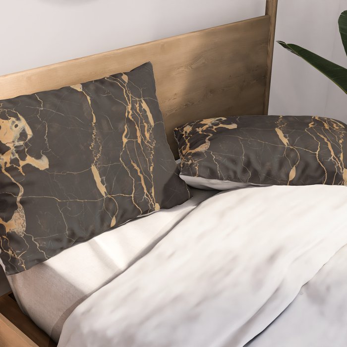 Real Marble Oro Pillow Sham Gallery Image 2