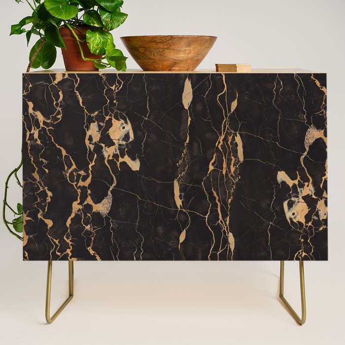 Real Marble Oro Credenza Gallery Image 1