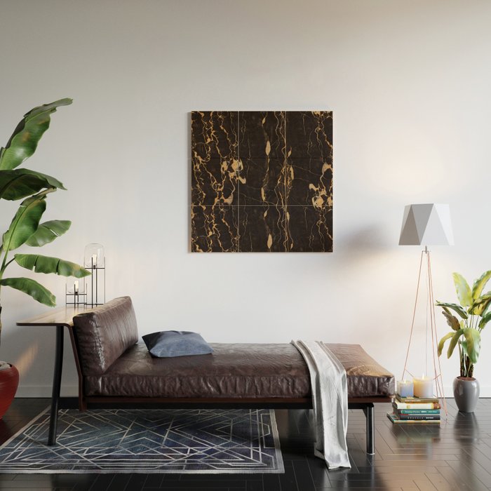 Real Marble Oro Wood Wall Art Gallery Image 2