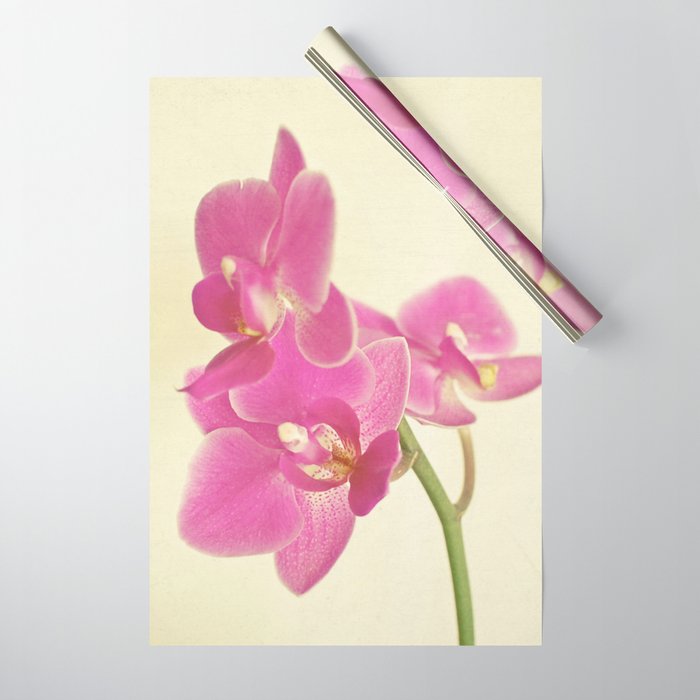 Pink Orchid Wrapping Paper Gallery Image 1