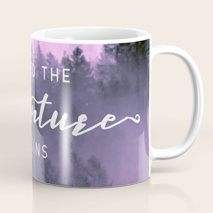 And So The Adventure Begins Pink Forest Coffee Mug Gallery Image 1