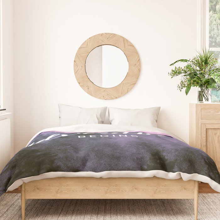 And So The Adventure Begins Pink Forest Duvet Cover Gallery Image 3