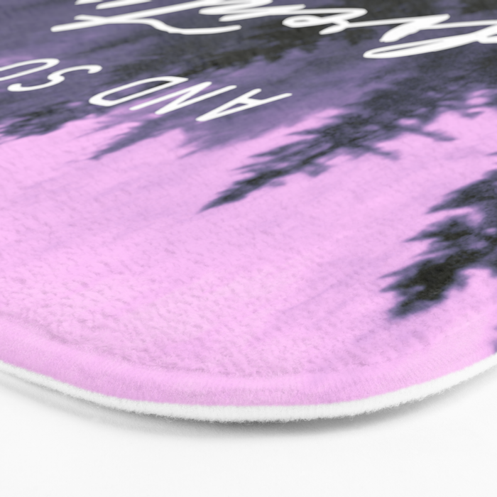 And So The Adventure Begins Pink Forest Bath Mat Gallery Image 3