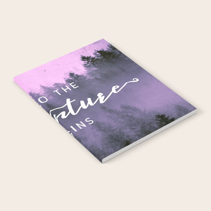 And So The Adventure Begins Pink Forest Notebook Gallery Image 2