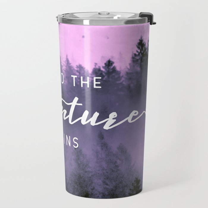 And So The Adventure Begins Pink Forest Travel Mug Gallery Image 2