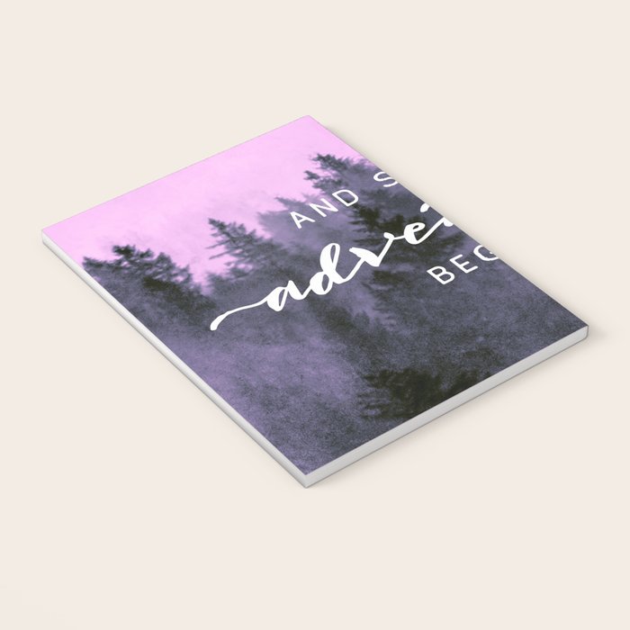 And So The Adventure Begins Pink Forest Notebook Gallery Image 3