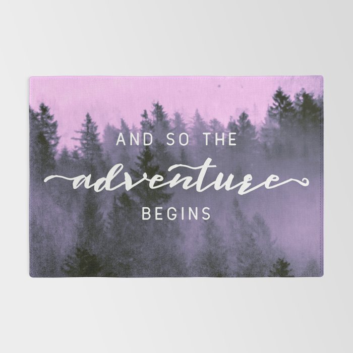 And So The Adventure Begins Pink Forest Rug Gallery Image 2