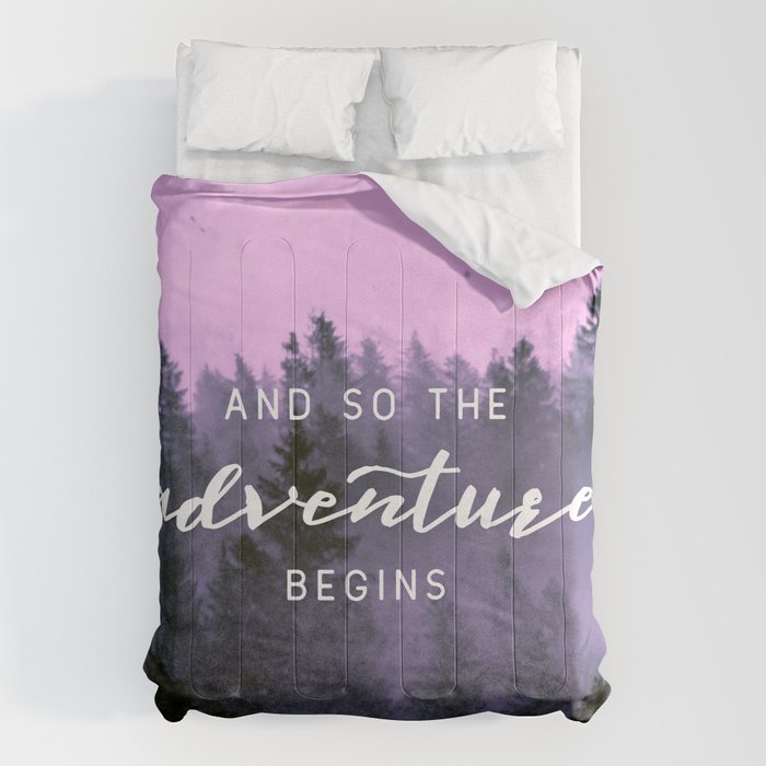 And So The Adventure Begins Pink Forest Comforter Gallery Image 6