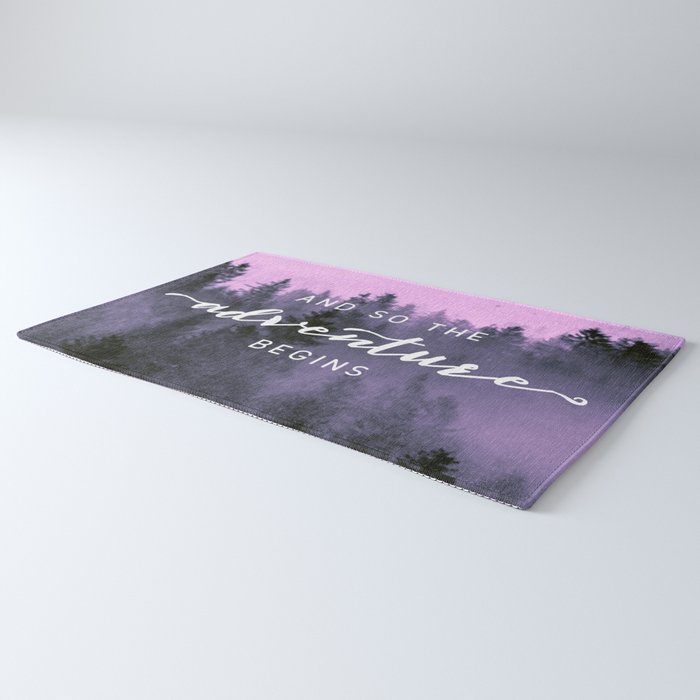 And So The Adventure Begins Pink Forest Rug Gallery Image 3