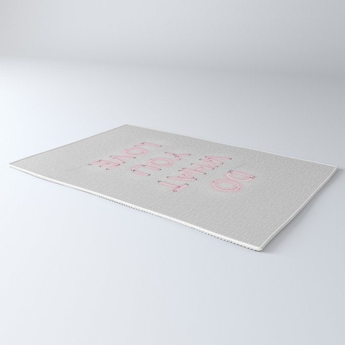 Do what you love, Neon Sign Rug Gallery Image 3