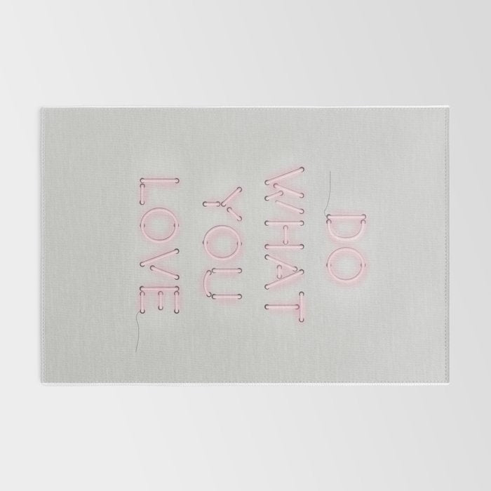 Do what you love, Neon Sign Rug Gallery Image 2