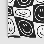 Black and white happy face checkered pattern Poster Gallery Image 3