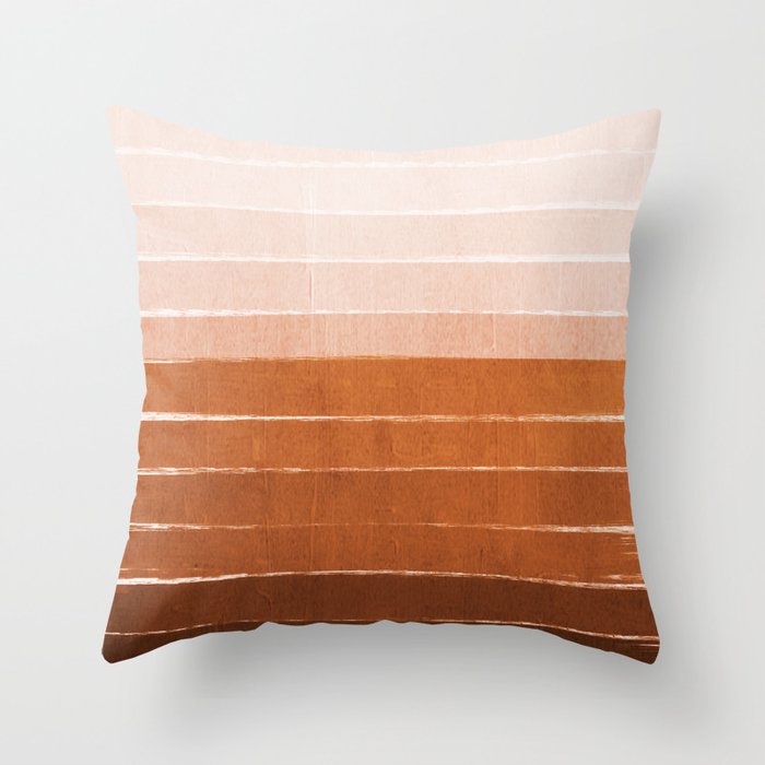 Sunset - rust, terracotta, clay, desert, sunshine, boho, ombre, paint, sunset colors,  Throw Pillow Gallery Image 6