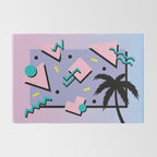 Memphis Pattern 25 - Miami Vice / 80s Retro / Palm Tree Rug Gallery Image 2