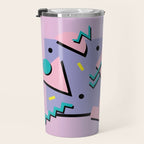 Memphis Pattern 25 - Miami Vice / 80s Retro / Palm Tree Travel Mug Gallery Image 3