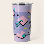 Memphis Pattern 25 - Miami Vice / 80s Retro / Palm Tree Travel Mug Gallery Image 1