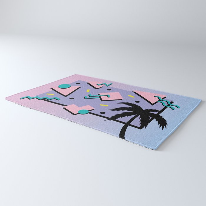 Memphis Pattern 25 - Miami Vice / 80s Retro / Palm Tree Rug Gallery Image 3