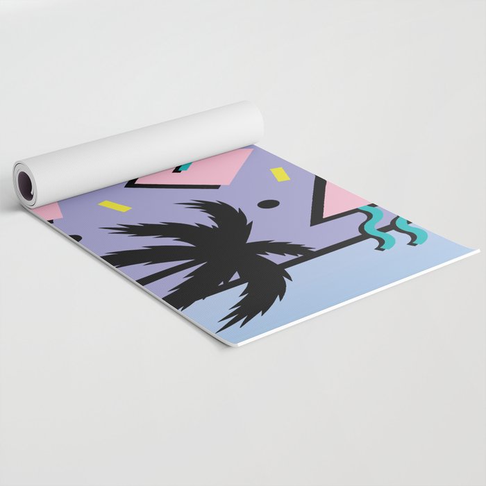 Memphis Pattern 25 - Miami Vice / 80s Retro / Palm Tree Yoga Mat Gallery Image 2