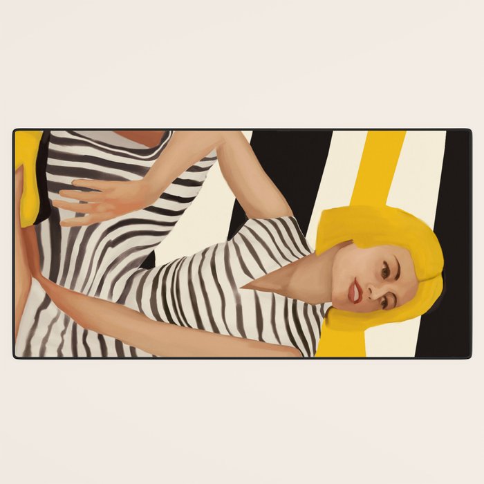 Yellow Noise Desk Mat Gallery Image 3