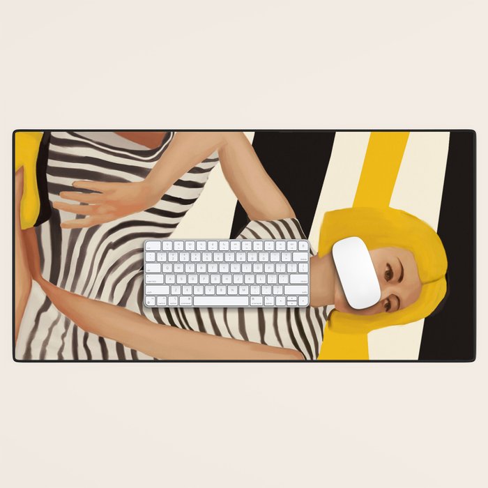 Yellow Noise Desk Mat Gallery Image 1