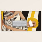 Yellow Noise Desk Mat Gallery Image 1