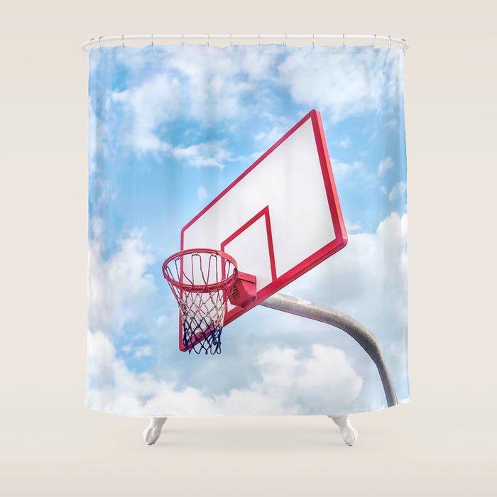 Basketball Court | Venice Beach, Los Angeles, California Shower Curtain Gallery Image 1