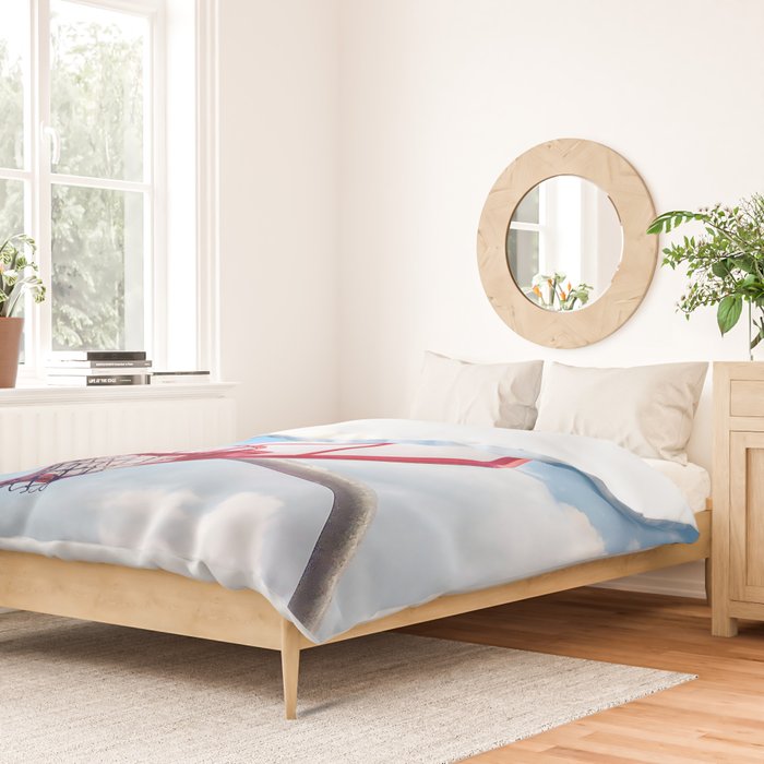 Basketball Court | Venice Beach, Los Angeles, California Duvet Cover Gallery Image 2