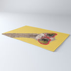 Fashion Hipster Ostrich in Yellow Rug Gallery Image 3