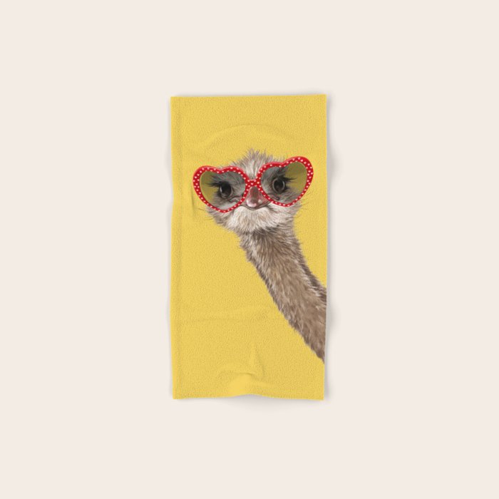 Fashion Hipster Ostrich in Yellow Towels Gallery Image 1