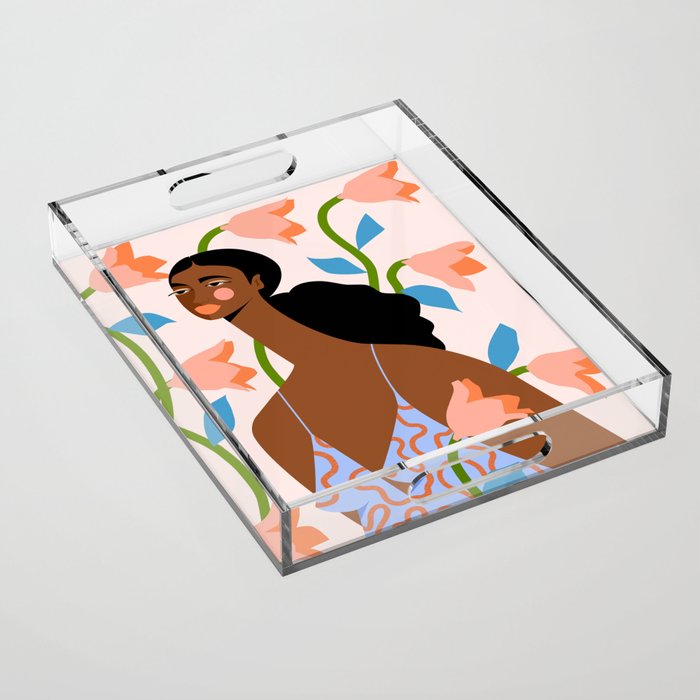 Abstract Dress Acrylic Tray Gallery Image 1