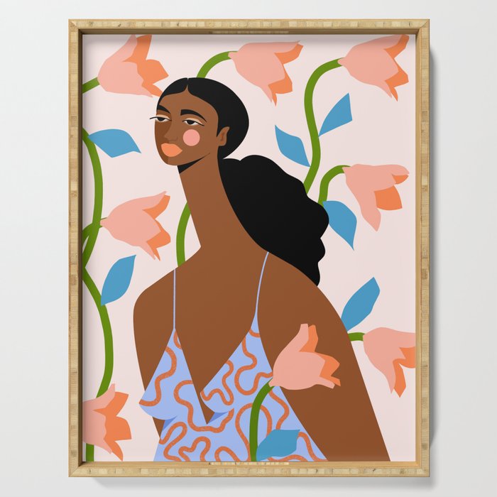 Abstract Dress Serving Tray Gallery Image 1