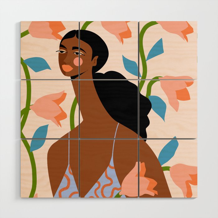 Abstract Dress Wood Wall Art Gallery Image 1