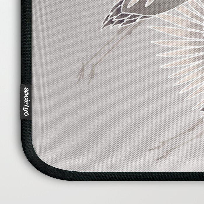 traditional Japanese cranes bright illustration Laptop Sleeve Gallery Image 3