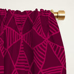 Abstract Minimalism in Raspberry Window Curtain Gallery Image 2