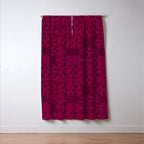Abstract Minimalism in Raspberry Window Curtain Gallery Image 3