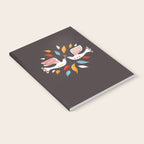 Retro christmas birds illustration Notebook Gallery Image 2