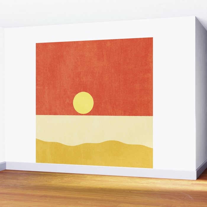 LANDSHAPES / Beach - Sunset Wall Mural Gallery Image 2