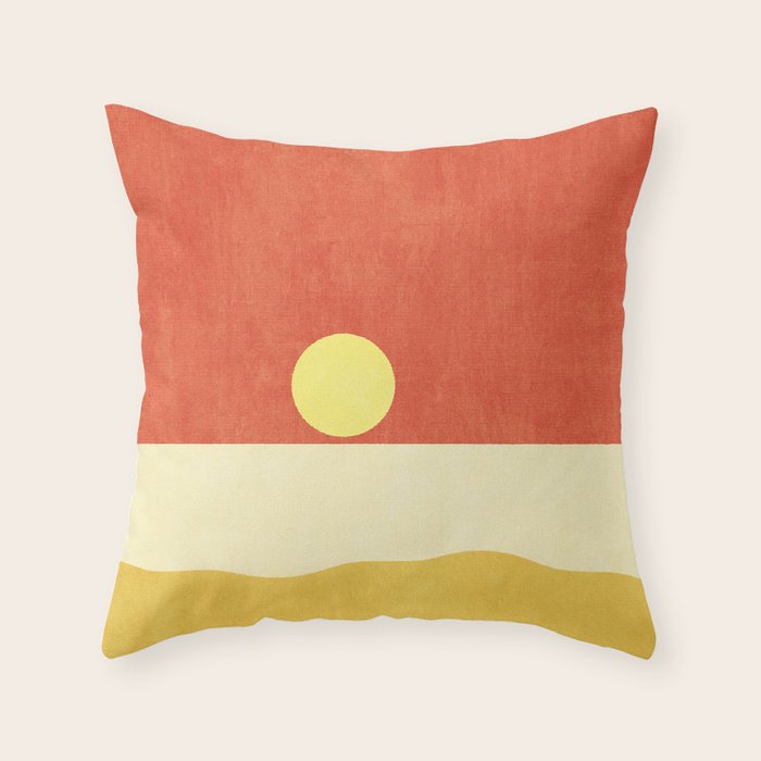LANDSHAPES / Beach - Sunset Throw Pillow Gallery Image 6
