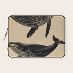 Modern Minimalist Abstract Whales 1 Laptop Sleeve Gallery Image 1